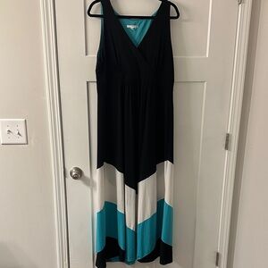 Women’s dress black and teal